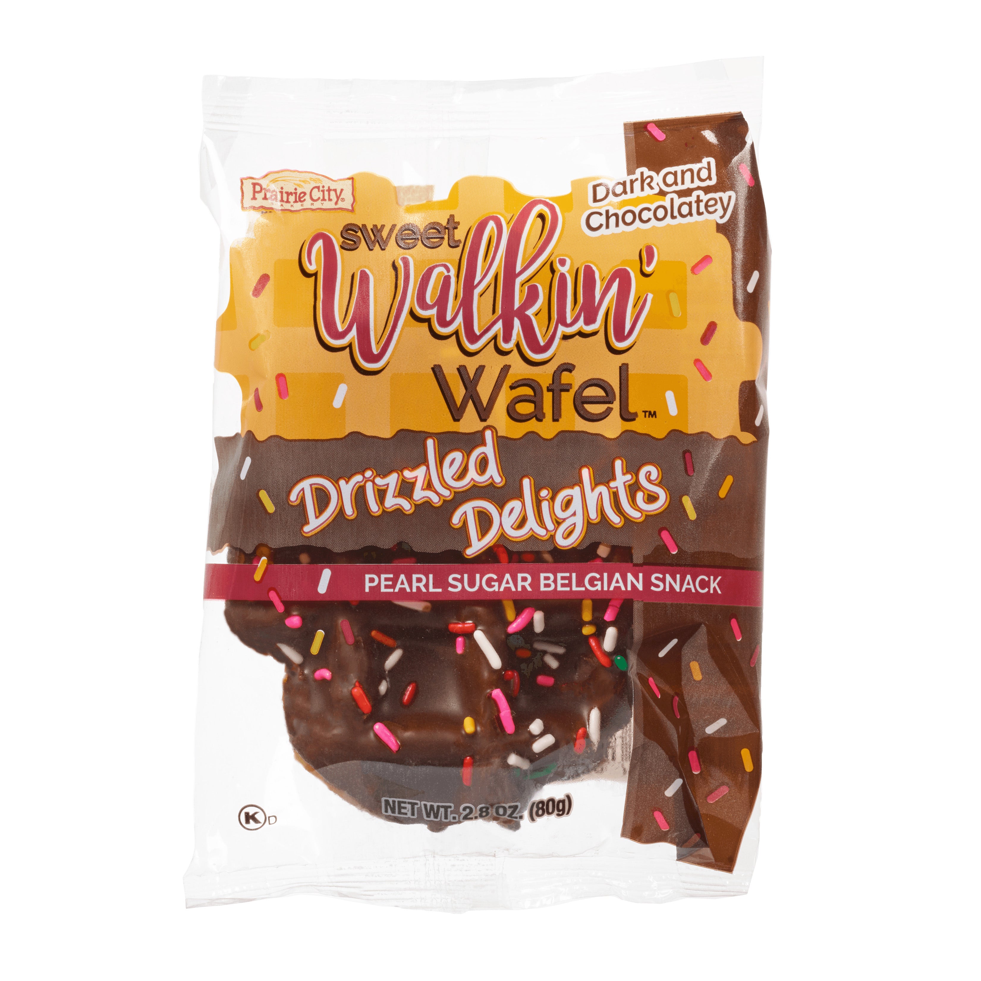 Sweet Walkin’ Wafel Drizzled Delight Dark and Chocolatey